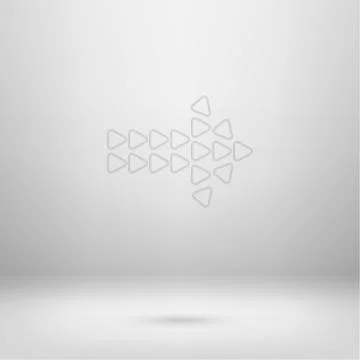 Icon in light studio room Illustrazione stock