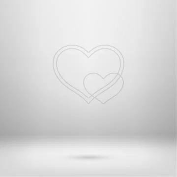 Icon in light studio room Illustrazione stock