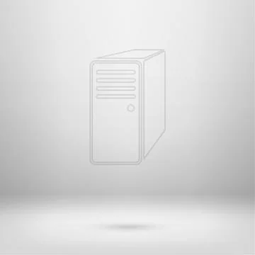 Icon in light studio room Stock Illustration