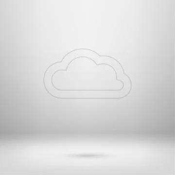Icon in light studio room Illustrazione stock