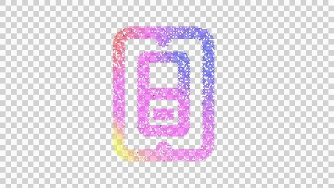 Icon light switch off is made up of LED square shapes. There are bright diodes Stock Illustration