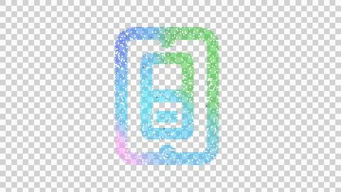 Icon light switch off is made up of LED square shapes. There are bright diodes Stock Illustration