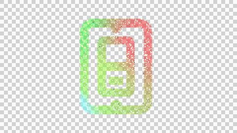 Icon light switch off is made up of LED square shapes. There are bright diodes Stock Illustration