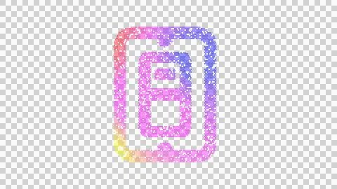 Icon light switch on is made up of LED square shapes. There are bright diodes Illustrazione stock