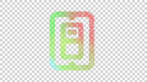 Icon light switch on is made up of LED square shapes. There are bright diodes Stock Illustration