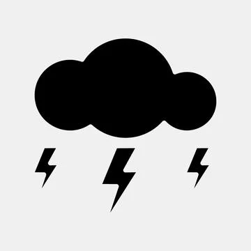 Icon lighting. Weather elements symbol. Icons in glyph style. Good for prin.. Stock Illustration