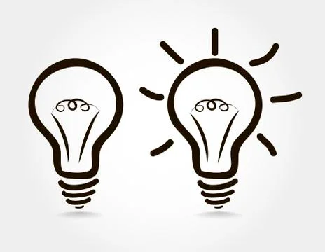 The icon lights on and off Stock Illustration