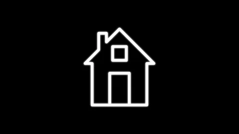 Icon line motion graphic home Stock Footage 304023408