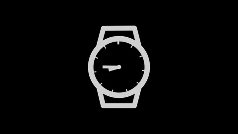 Icon line motion graphic watch Stock Footage 327757724