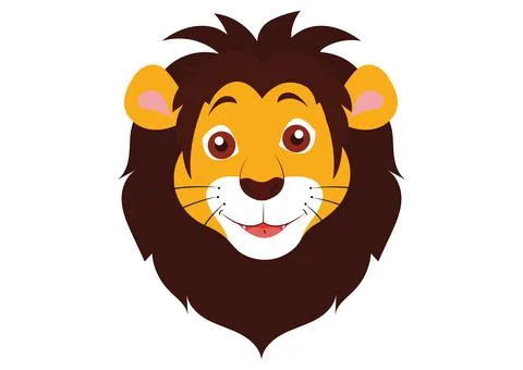 Icon of Lion Face. Animals. Vector Lion Face Stock Illustration