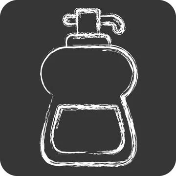 Icon Liquid Soap. related to Cleaning symbol. chalk Style. simple design ed.. Stock Illustration
