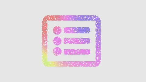 Icon list is made up of LED square shapes that shimmer and flicker. There are Stock Footage 293936534