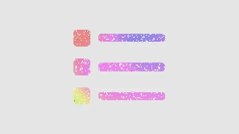 Icon list is made up of LED square shapes that shimmer and flicker. There are Stock Footage 293936619