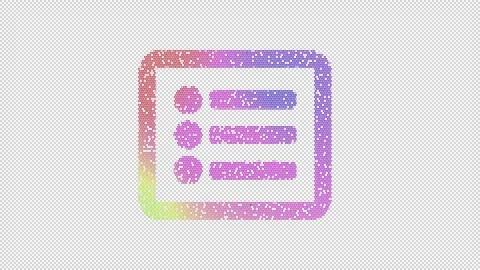 Icon list is made up of LED square shapes that shimmer and flicker. There are Stock Footage 293939730