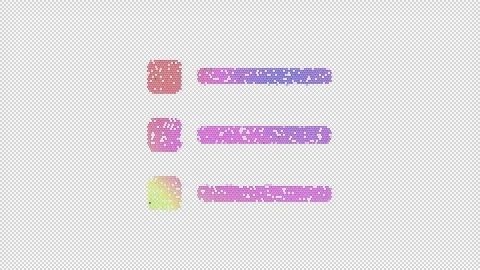 Icon list is made up of LED square shapes that shimmer and flicker. There are Stock Footage 293939741