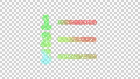 Icon list ol is made up of LED square shapes. There are bright diodes and there Illustrazione stock
