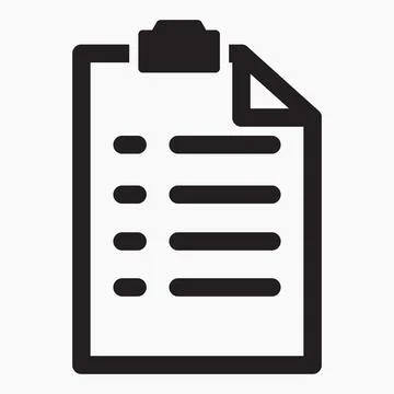 Icon list or roster, schedule, register. Stock Illustration