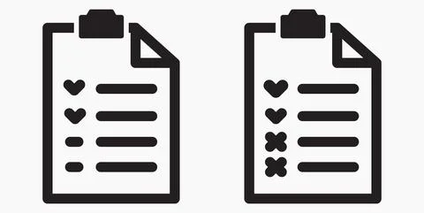 Icon list or roster, schedule, register. Stock Illustration