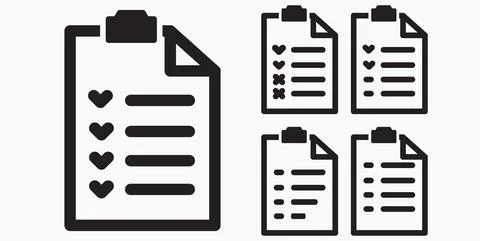 Icon list or roster, schedule, register. Stock Illustration