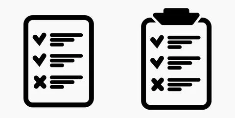 Icon list or roster, schedule, register. Stock Illustration