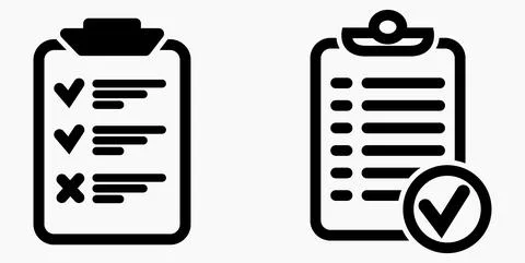 Icon list or roster, schedule, register. Stock Illustration