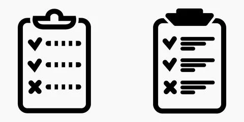 Icon list or roster, schedule, register. Stock Illustration