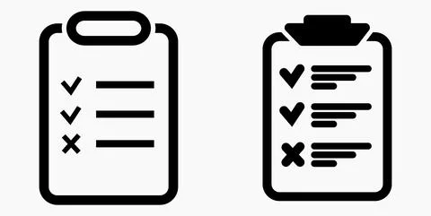 Icon list or roster, schedule, register. Stock Illustration