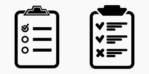Icon list or roster, schedule, register. Stock Illustration