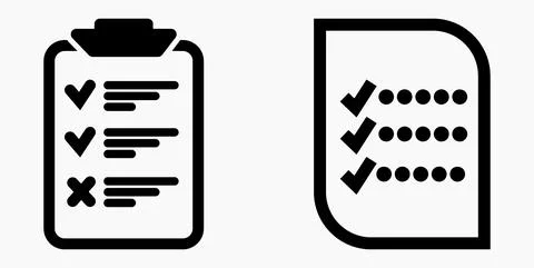 Icon list or roster, schedule, register. Stock Illustration