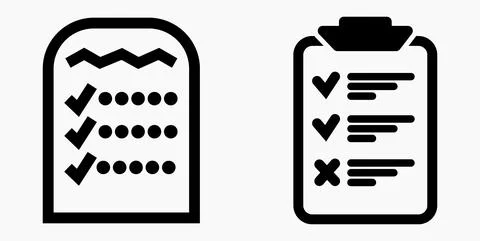 Icon list or roster, schedule, register. Stock Illustration
