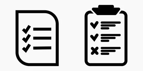 Icon list or roster, schedule, register. Stock Illustration