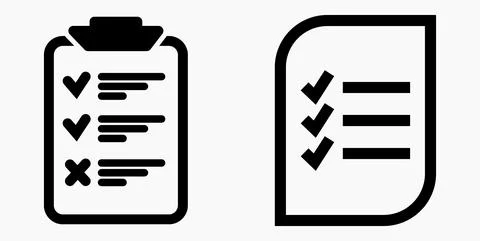 Icon list or roster, schedule, register. Stock Illustration