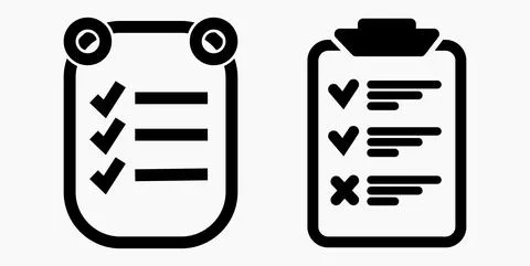 Icon list or roster, schedule, register. Stock Illustration