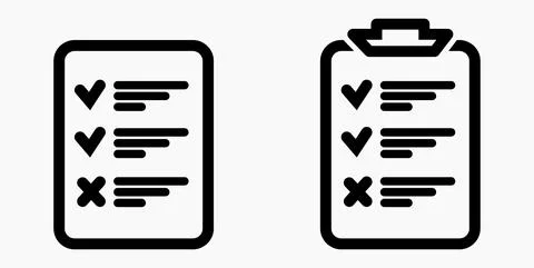 Icon list or roster, schedule, register. Stock Illustration