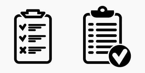 Icon list or roster, schedule, register. Stock Illustration