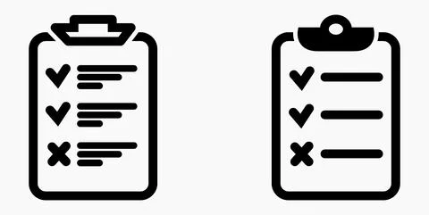 Icon list or roster, schedule, register. Stock Illustration