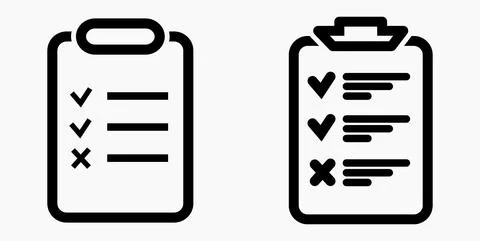 Icon list or roster, schedule, register. Stock Illustration