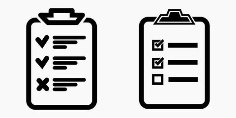 Icon list or roster, schedule, register. Stock Illustration
