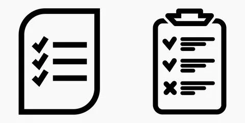 Icon list or roster, schedule, register. Stock Illustration
