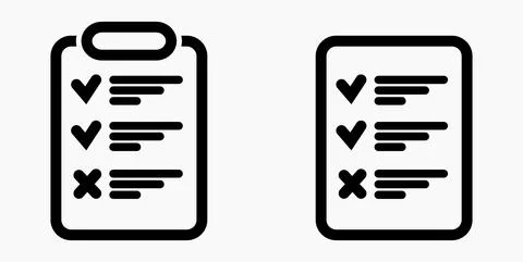 Icon list or roster, schedule, register. Stock Illustration