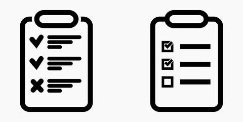 Icon list or roster, schedule, register. Stock Illustration