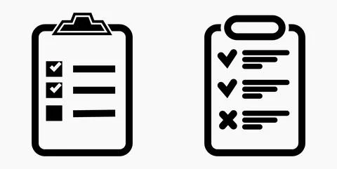 Icon list or roster, schedule, register. Stock Illustration