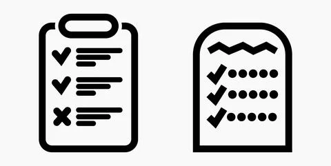 Icon list or roster, schedule, register. Stock Illustration