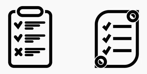 Icon list or roster, schedule, register. Stock Illustration