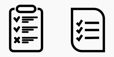 Icon list or roster, schedule, register. Stock Illustration