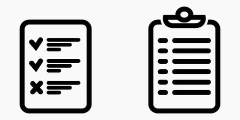 Icon list or roster, schedule, register. Stock Illustration