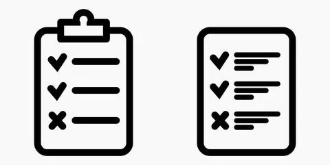 Icon list or roster, schedule, register. Stock Illustration