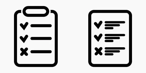 Icon list or roster, schedule, register. Stock Illustration
