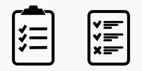 Icon list or roster, schedule, register. Stock Illustration