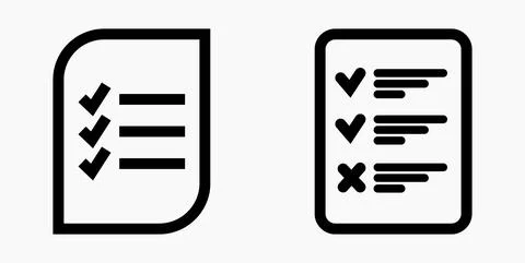 Icon list or roster, schedule, register. Stock Illustration